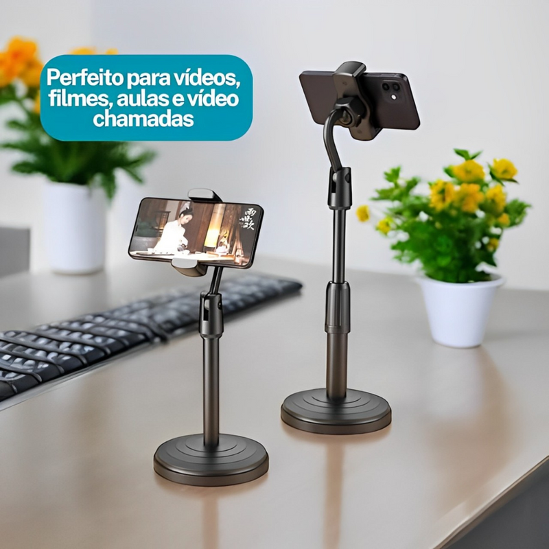 Suporte Tripé de Mesa para Celular 360°