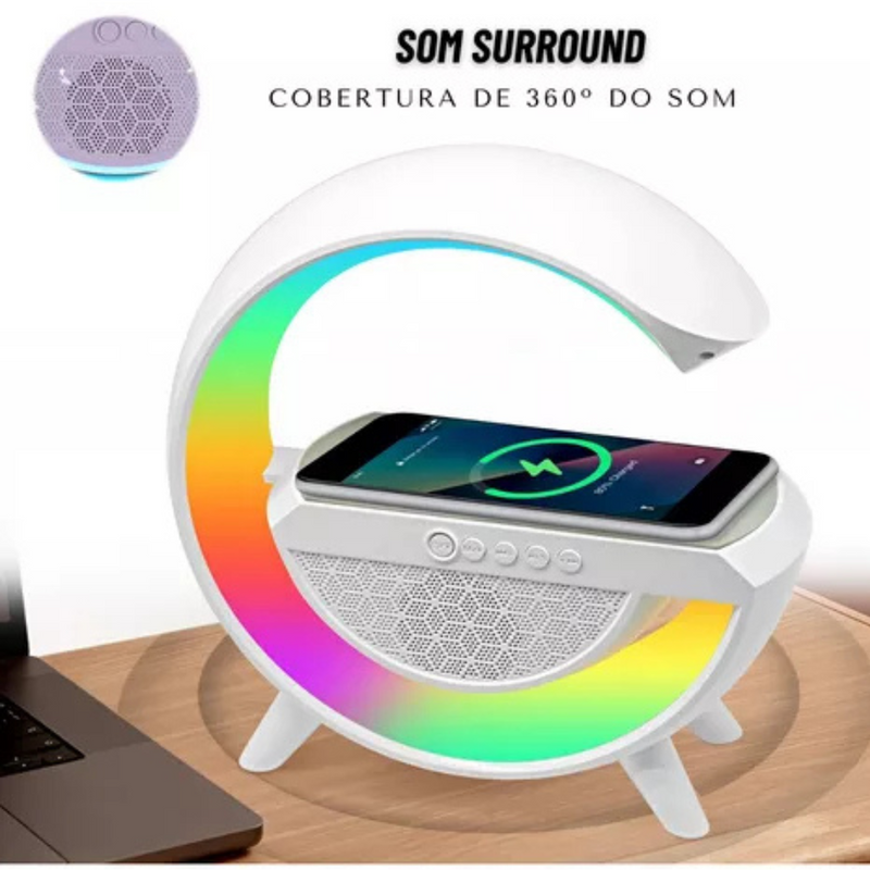 Luminária De Mesa Smart Speaker Station