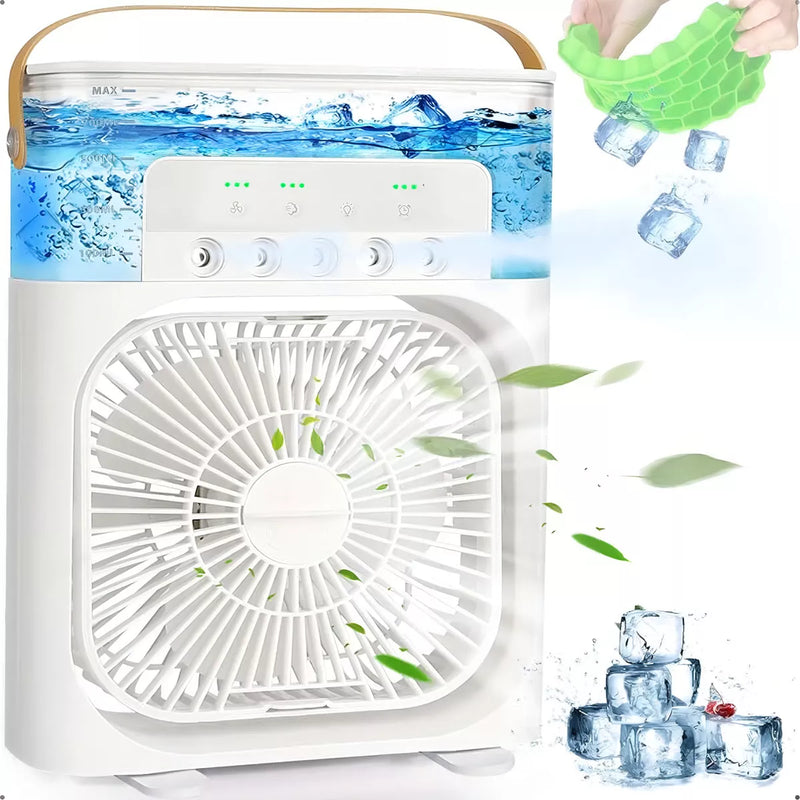 Ventilador Portátil com Iluminação Umidificador - Climatizador