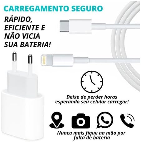 Kit Carregador Apple Usb-C-Lightning