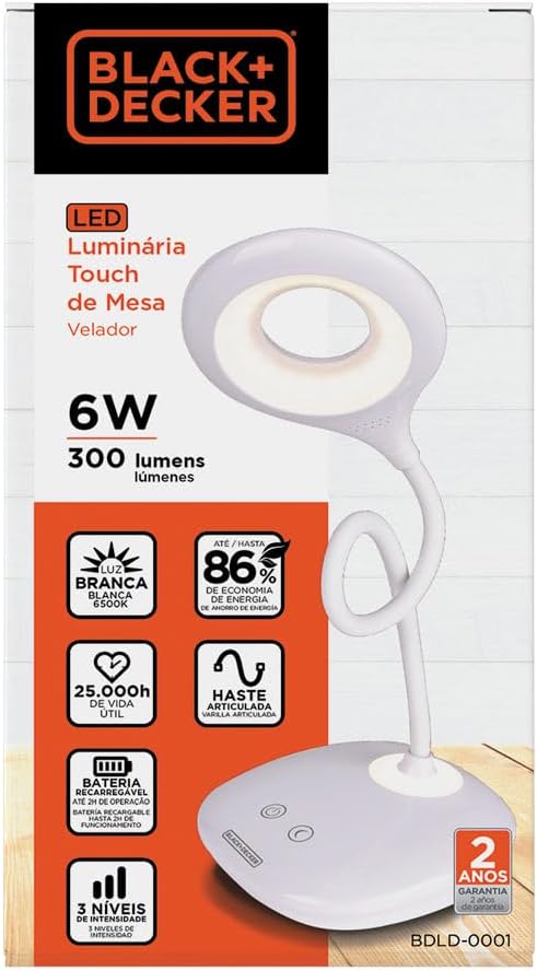 Luminária Branca Mesa 6W