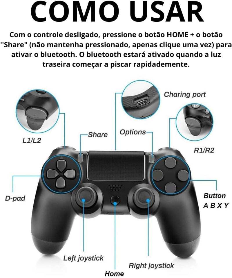 Controle Sem Fio Ps4 Dualshock 4